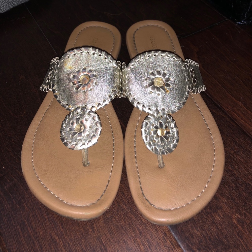 Gold Franco Fortini sandals